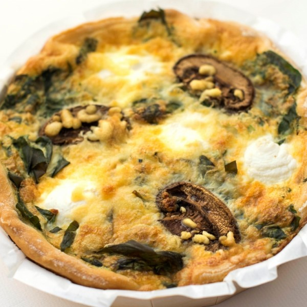 Quiche ricotta spinazie champ. Vega